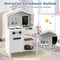 Kids Wooden Kitchen Play Set With Storage Shelves And Accessories-white